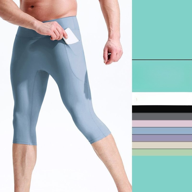 Crossfit Victory - Męskie nylonowe legginsy do biegania z